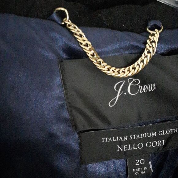 Nwt J. Crew chateau parka coat jacket Italian Stadium cloth wool nello gori 20 - Picture 9 of 10